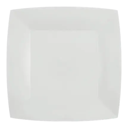 Small Square White Plate 18cm - Set of 10