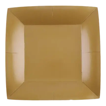 Small Square Plate Gold 18cm - Set of 10