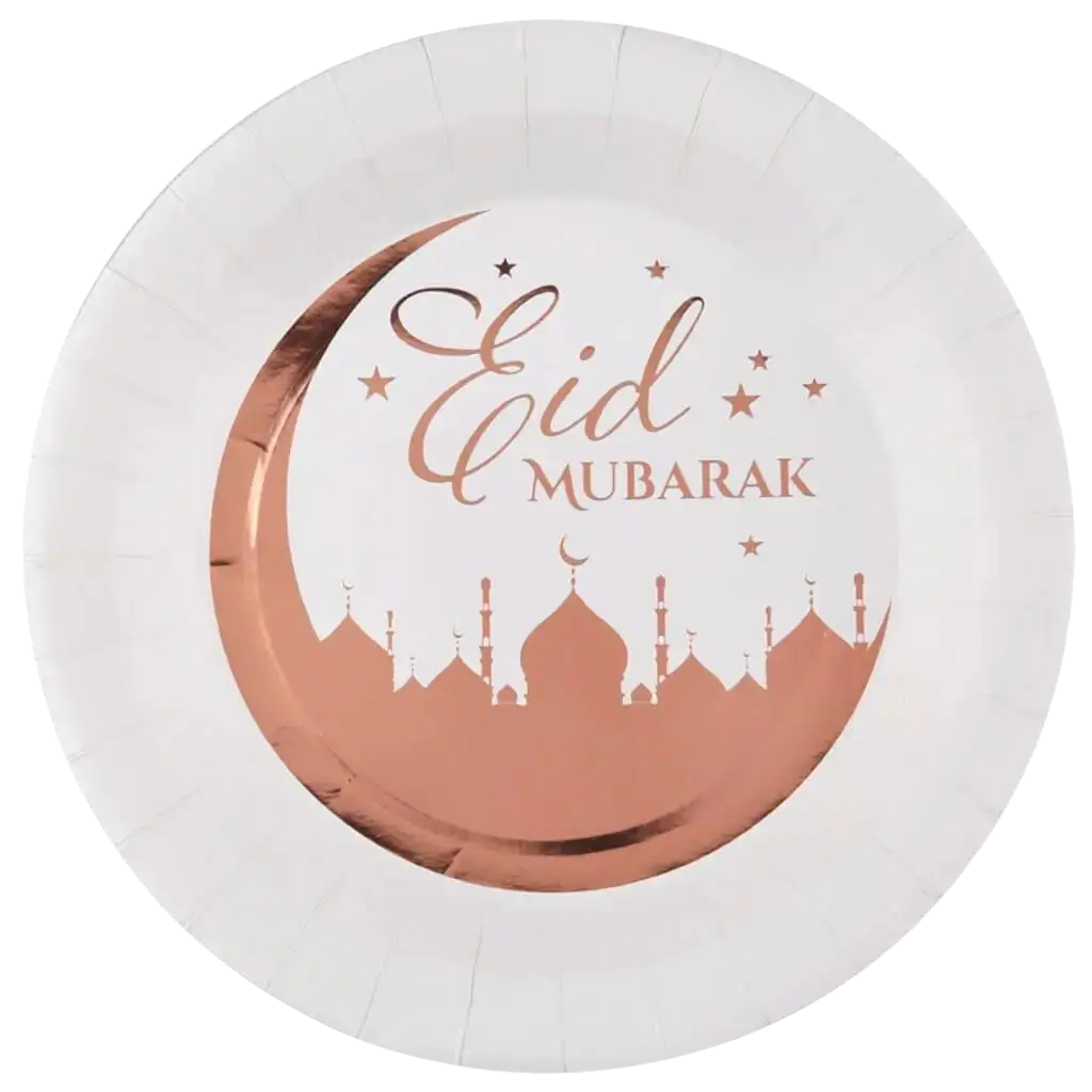 Eid Mubarak plate 22.5cm - Set of 10