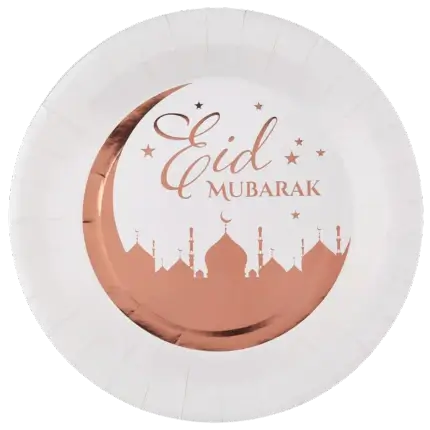 Eid Mubarak plate 22.5cm - Set of 10