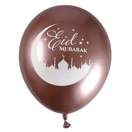 Pink Eid Mubarak Balloon - Set of 6