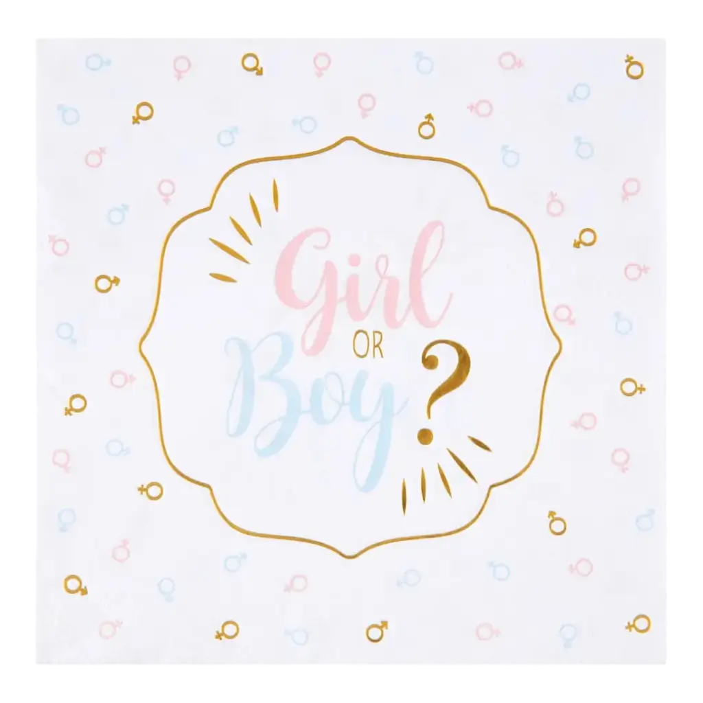 Gender Reveal Towel Girl or Boy ? - Pack of 20
