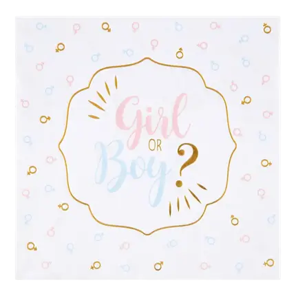 Gender Reveal Towel Girl or Boy ? - Pack of 20