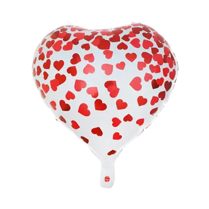 Valentine's Day Balloon with Hearts
