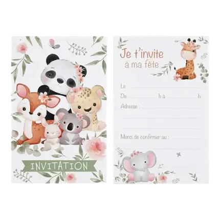 Birthday invitation card Explorer - Set of 6