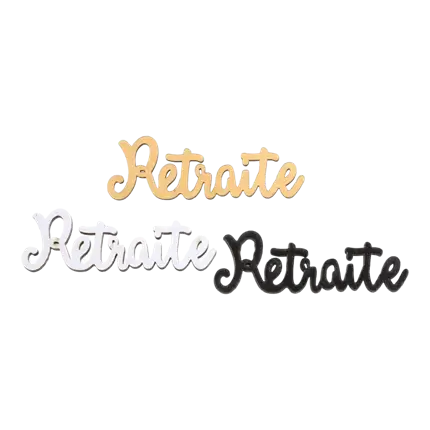 Table decorations - Vive la retraite - Set of 10