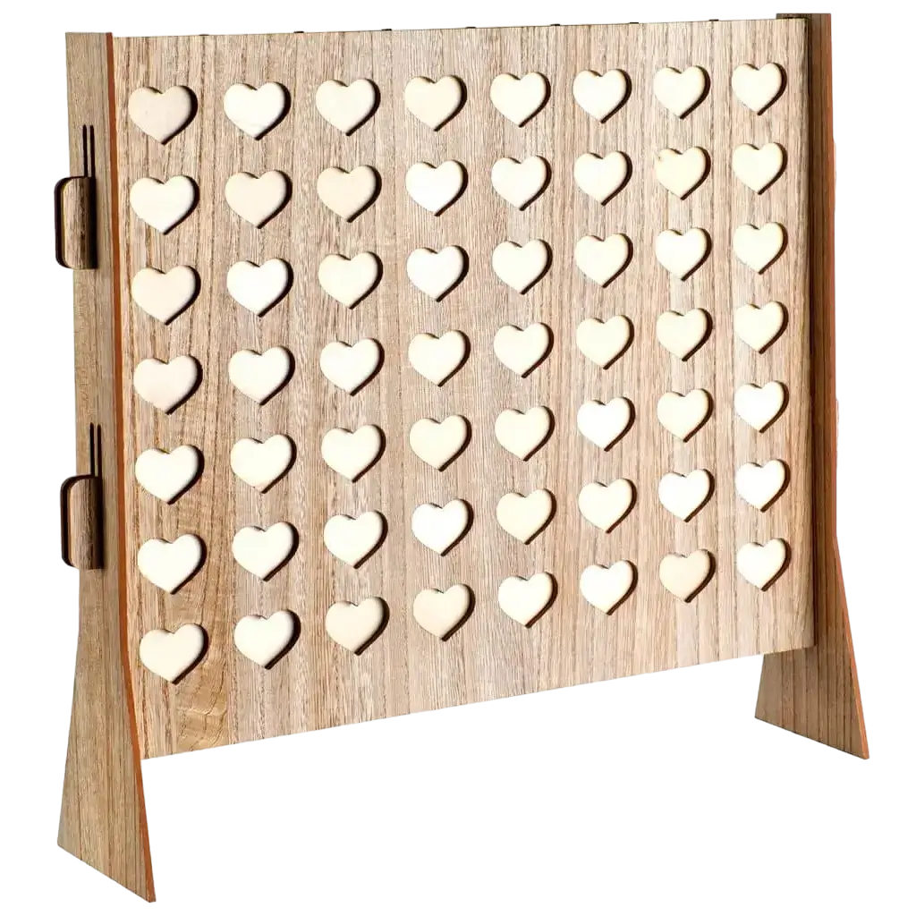 Greeting frame + 56 wooden rounds