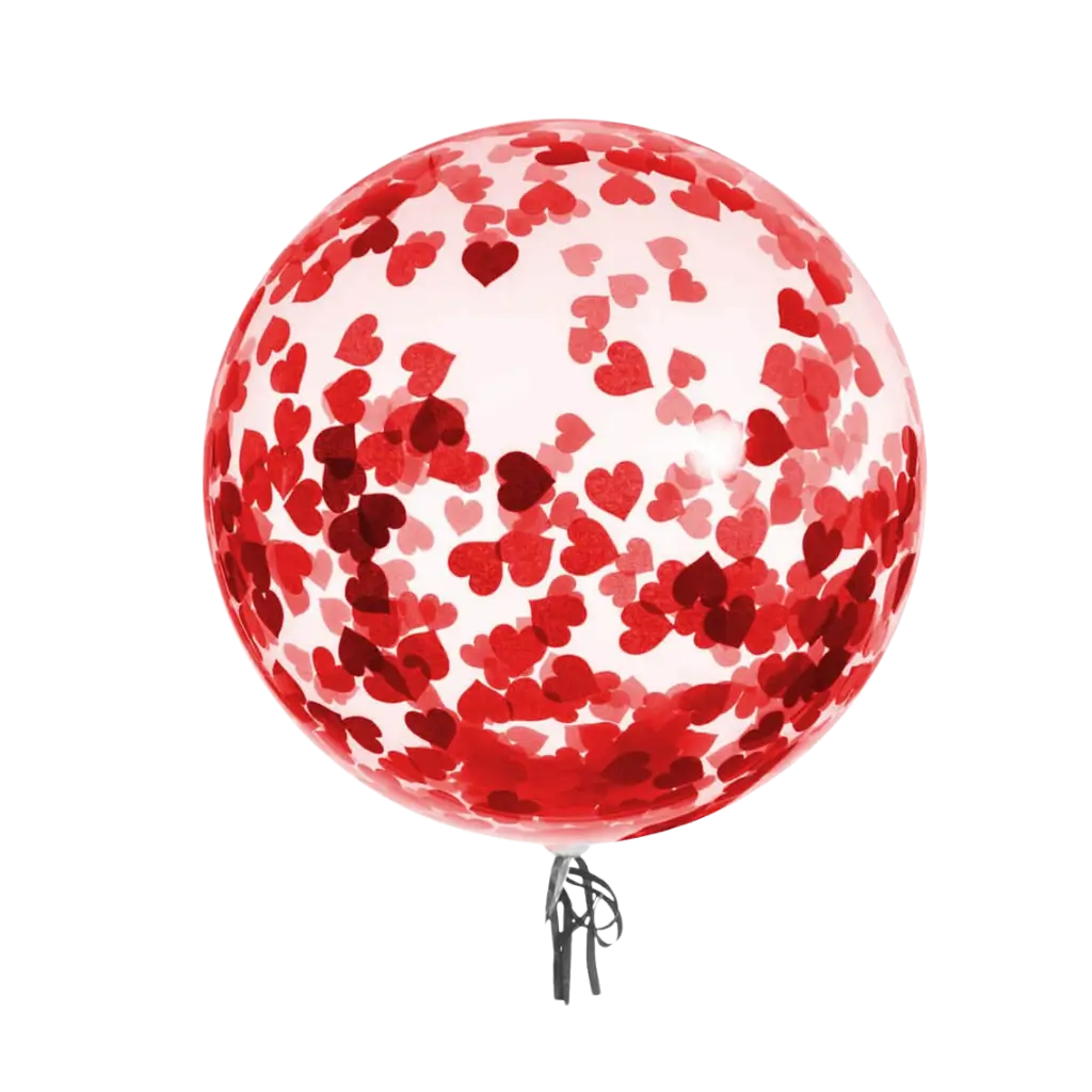 Red Heart Confetti Ball 46cm