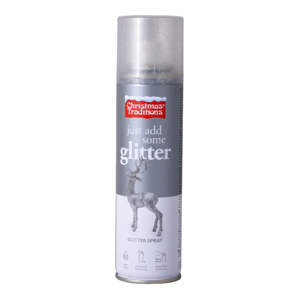 Silver glitter spray 100 ml