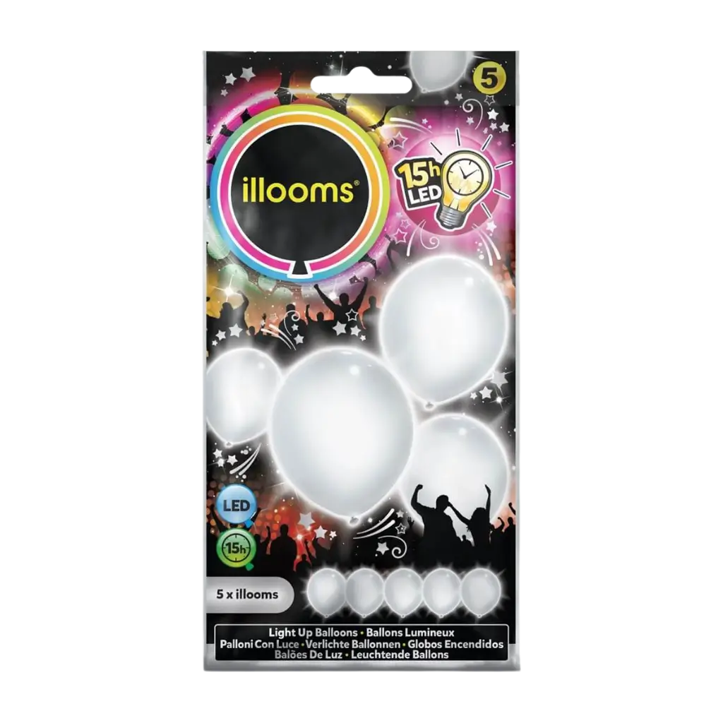 Illooms® LED Latex Balloons - White