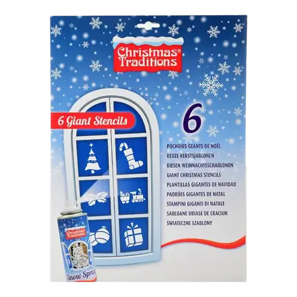 GIANT PAPER STENCILS CT 6 PCS