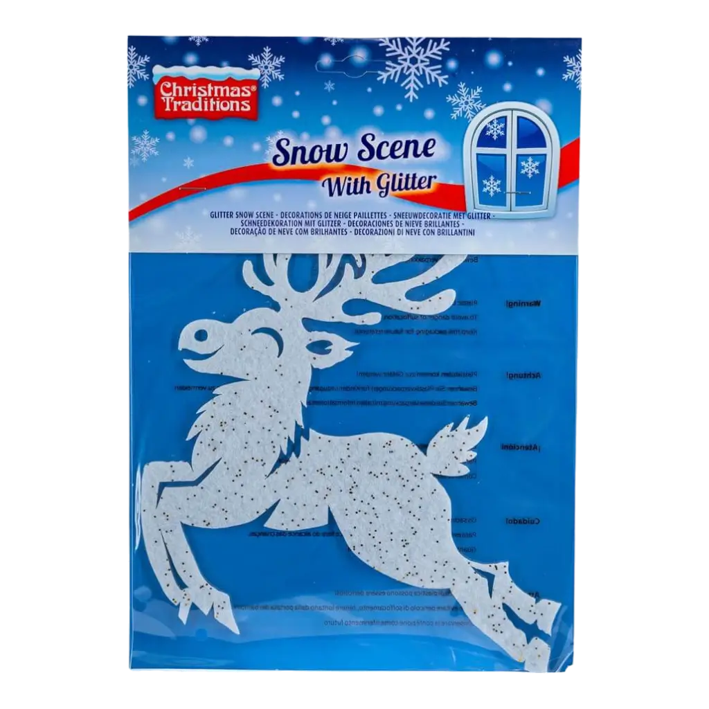 Snow glitter decorations - reindeer