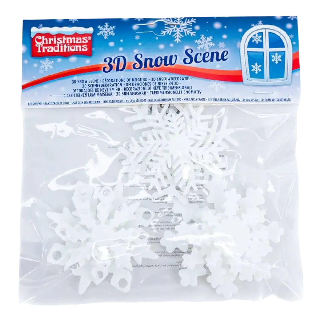 3d snow decorations - snowflakes