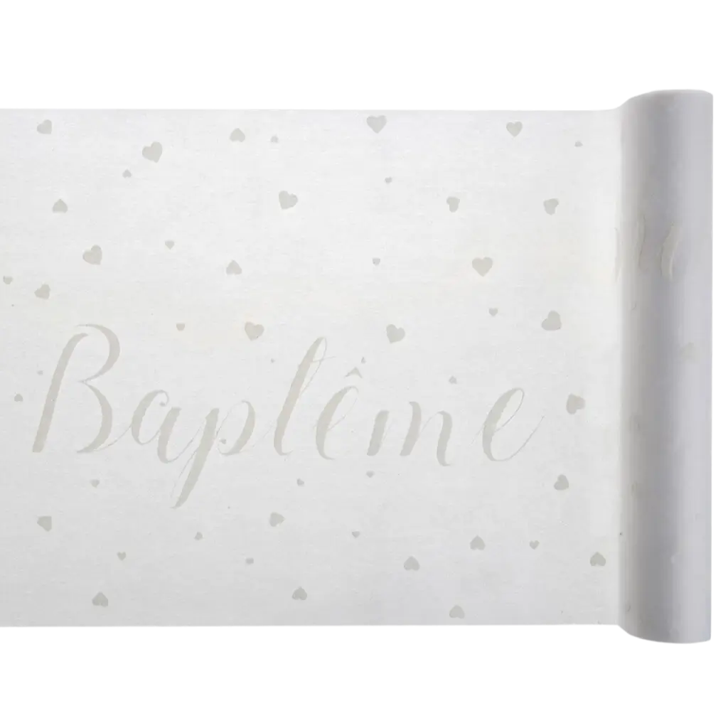 Baptism Heart table runner