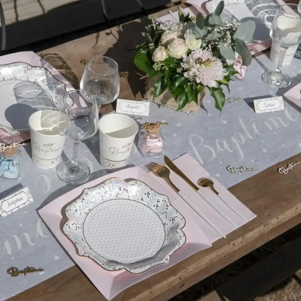 Baptism Heart table runner