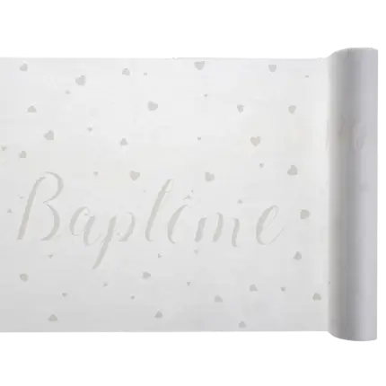 Baptism Heart table runner