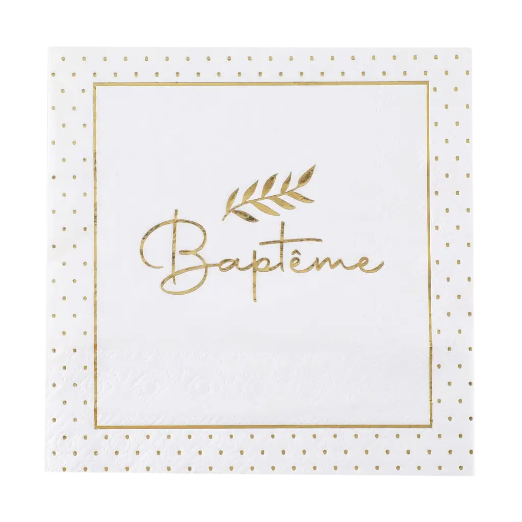 Baptism Napkin - Set of 20