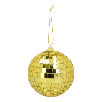 Gold faceted ball ø8cm - Set of 6