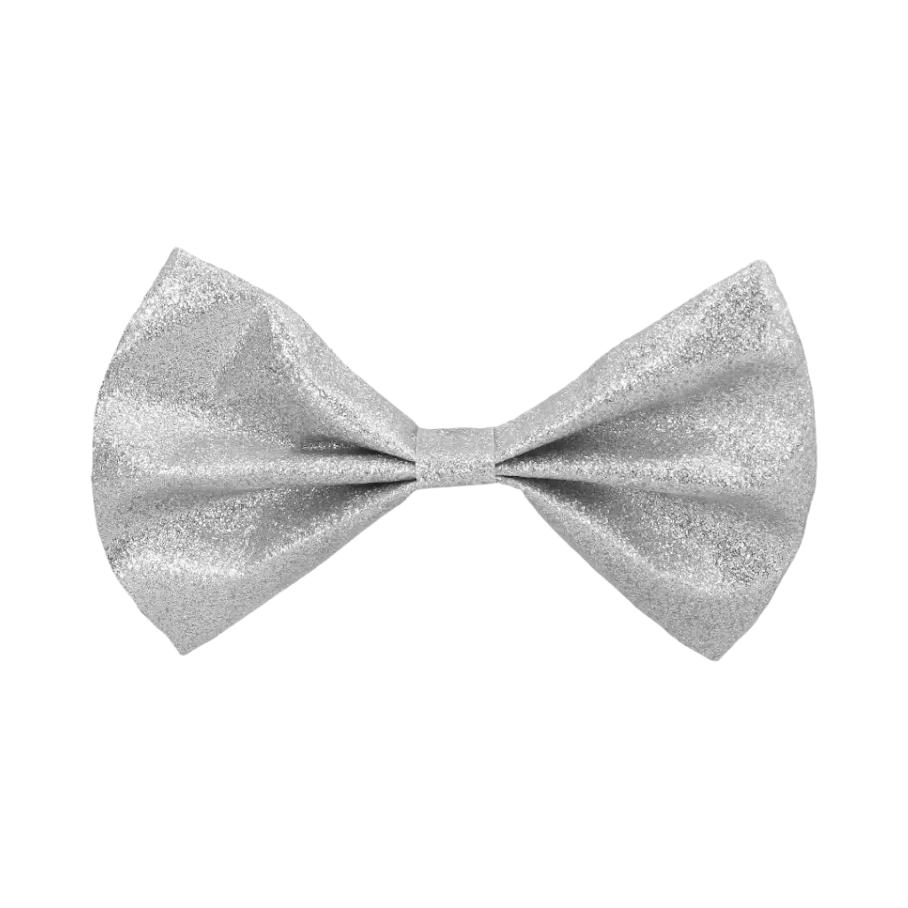 Sequin bow tie - Silver