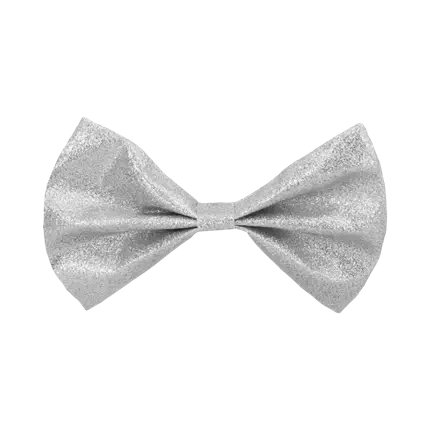 Sequin bow tie - Silver