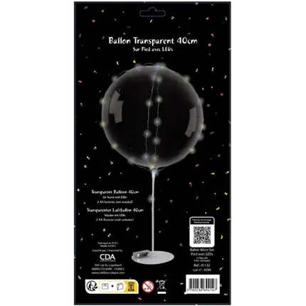 LED bubble ball 40cm (stem + foot)