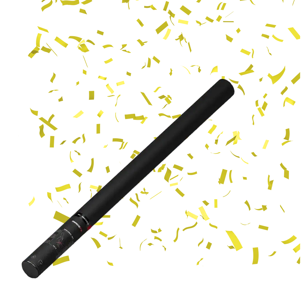 Yellow manual confetti gun 80cm