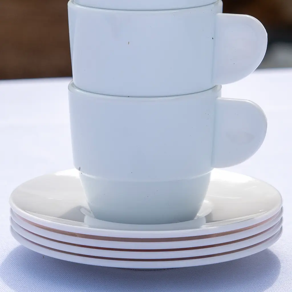 White Coffee saucer ø 10,5cm - Set of 6