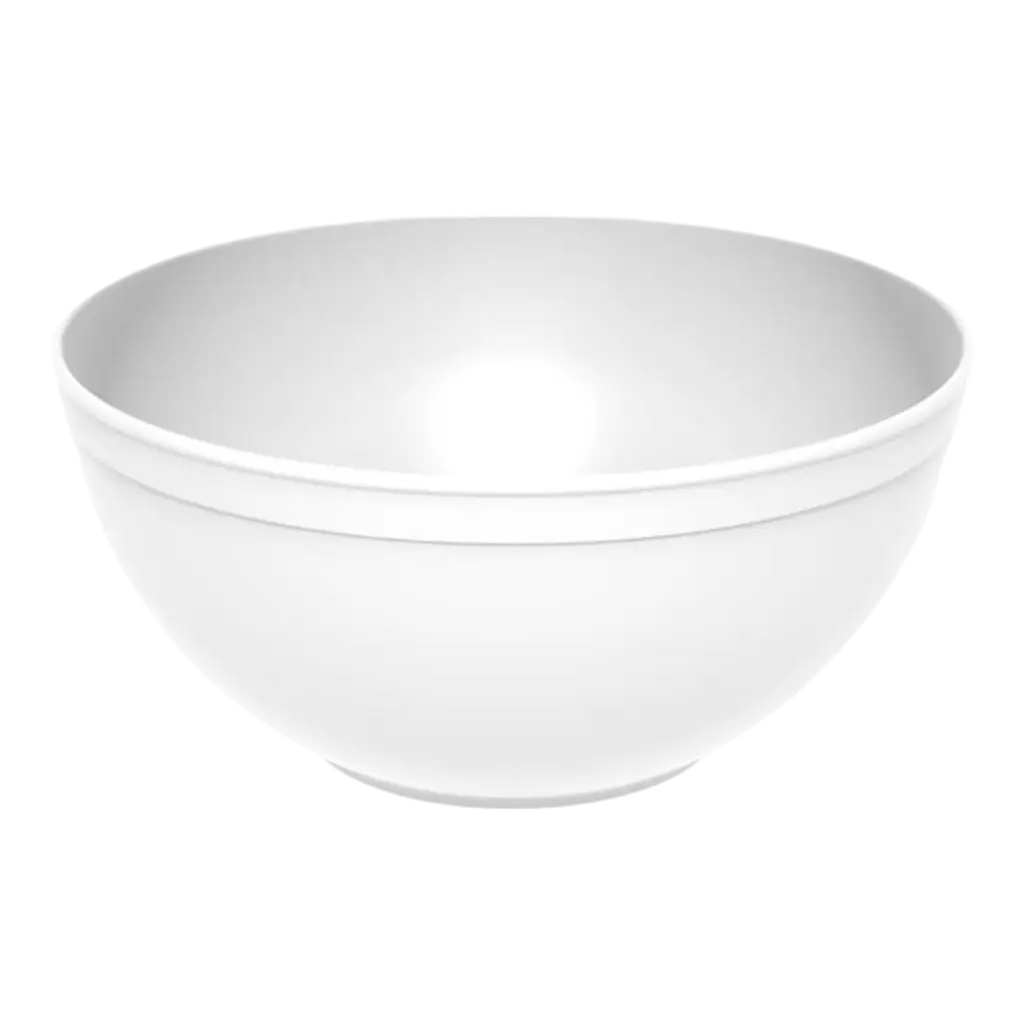 Unbreakable white PP mineral salad bowl ø 20cm