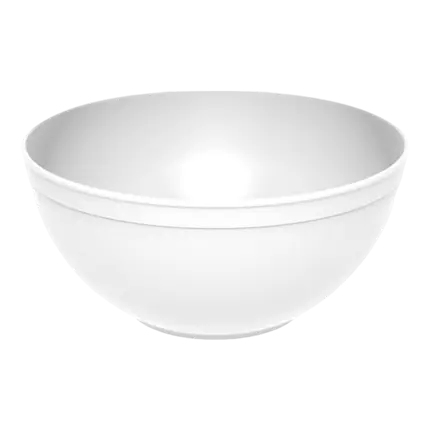 Unbreakable white PP mineral salad bowl ø 20cm