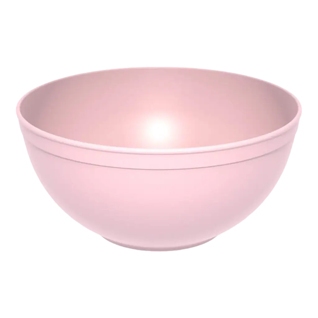 Pastel pink unbreakable PP mineral salad bowl ø 20cm