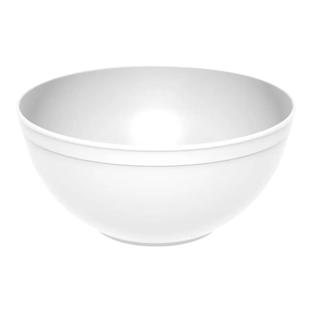 Large Unbreakable PP Mineral Salad Bowl White ø 23,5cm