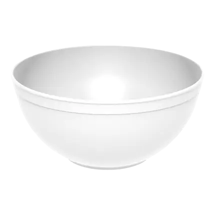 Large Unbreakable PP Mineral Salad Bowl White ø 23,5cm