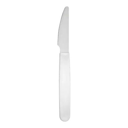 Unbreakable knife PP White - Set of 6