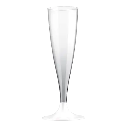 Transparent White Champagne flute 14cl - Set of 6
