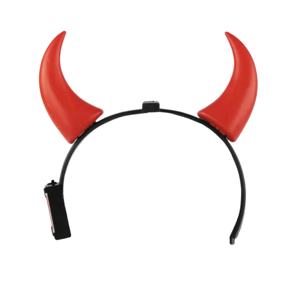 Devil Horns Headband Red Luminous