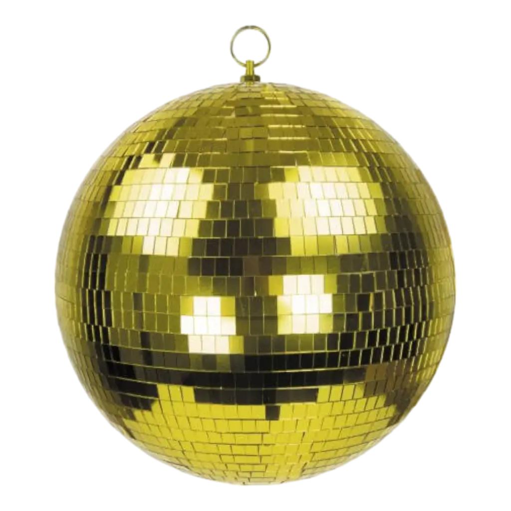 Gold Disco Face Ball - 20cm