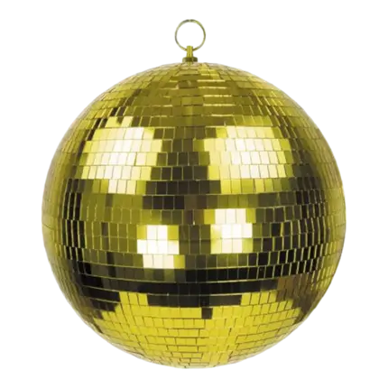 Gold Disco Face Ball - 20cm