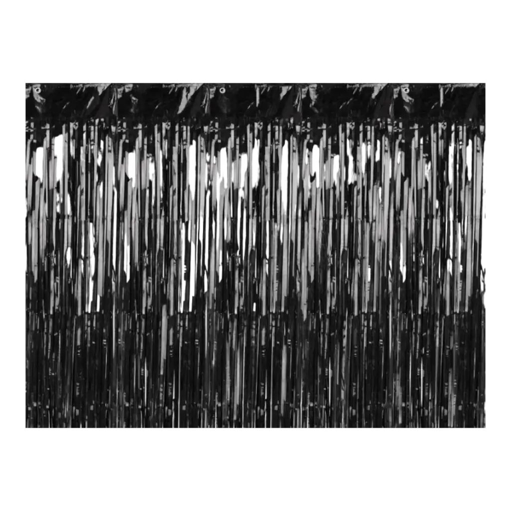 Black glittering curtain - 90x250cm