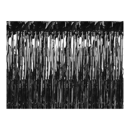 Black glittering curtain - 90x250cm