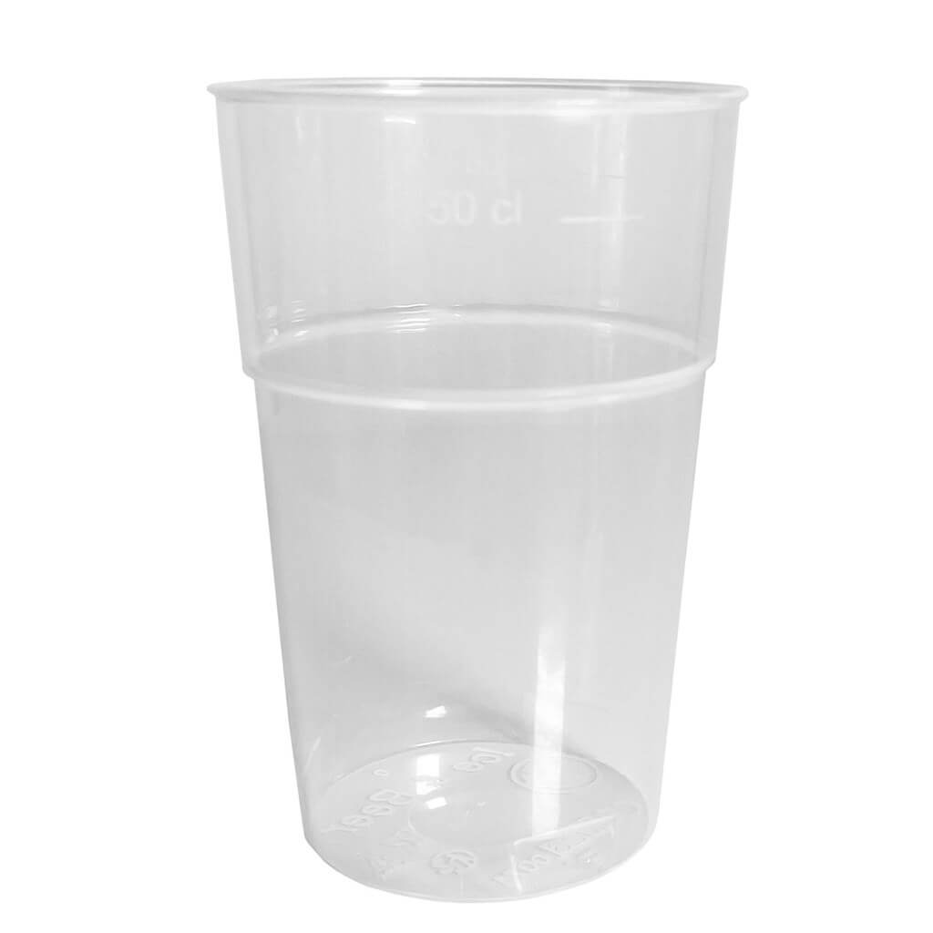 Ice and Beer" clear beer glass 500ml