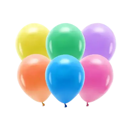 Pack of 10 Multicoloured Biodegradable Balloons