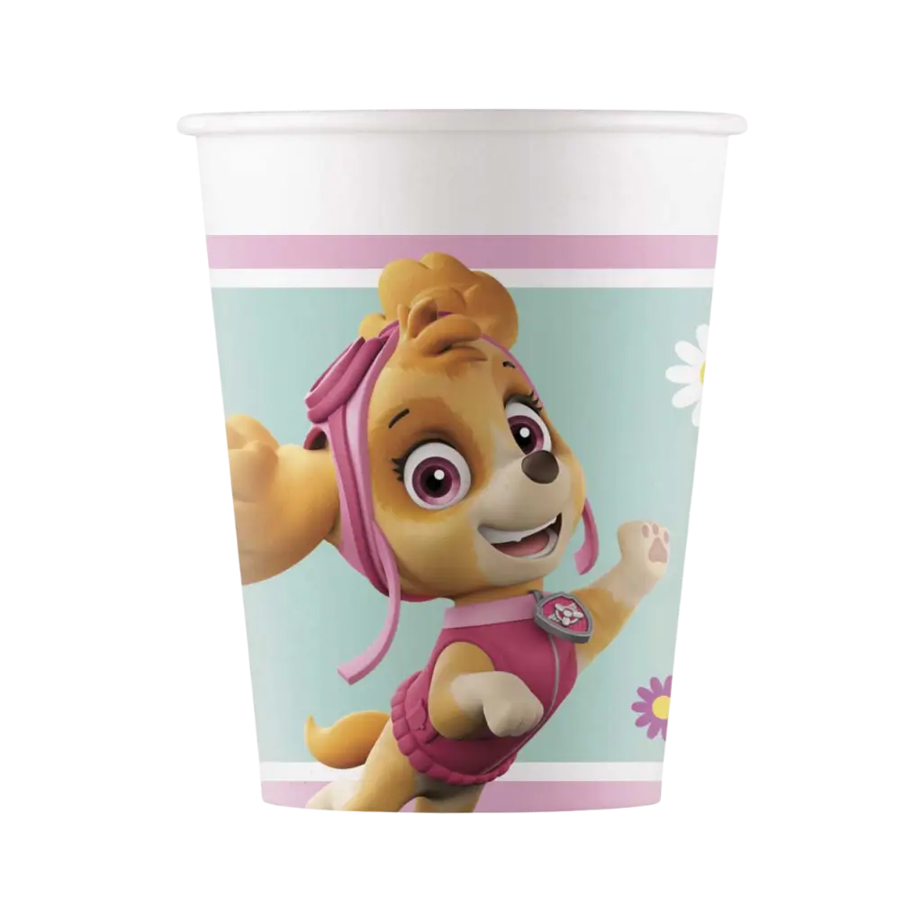 Pat'Patrol Girly paper cup 25cl - Set of 8