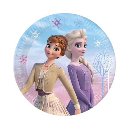 Snow Queen paper plate ø23cm - Set of 8