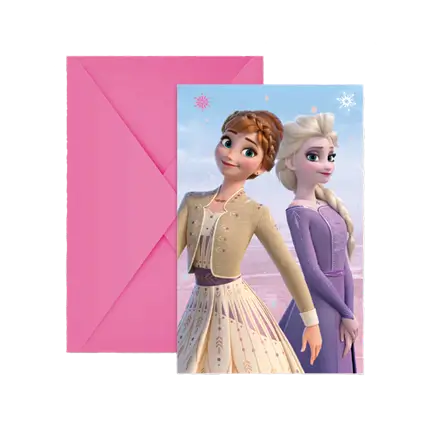 Snow Queen invitation card & envelope - Set of 6