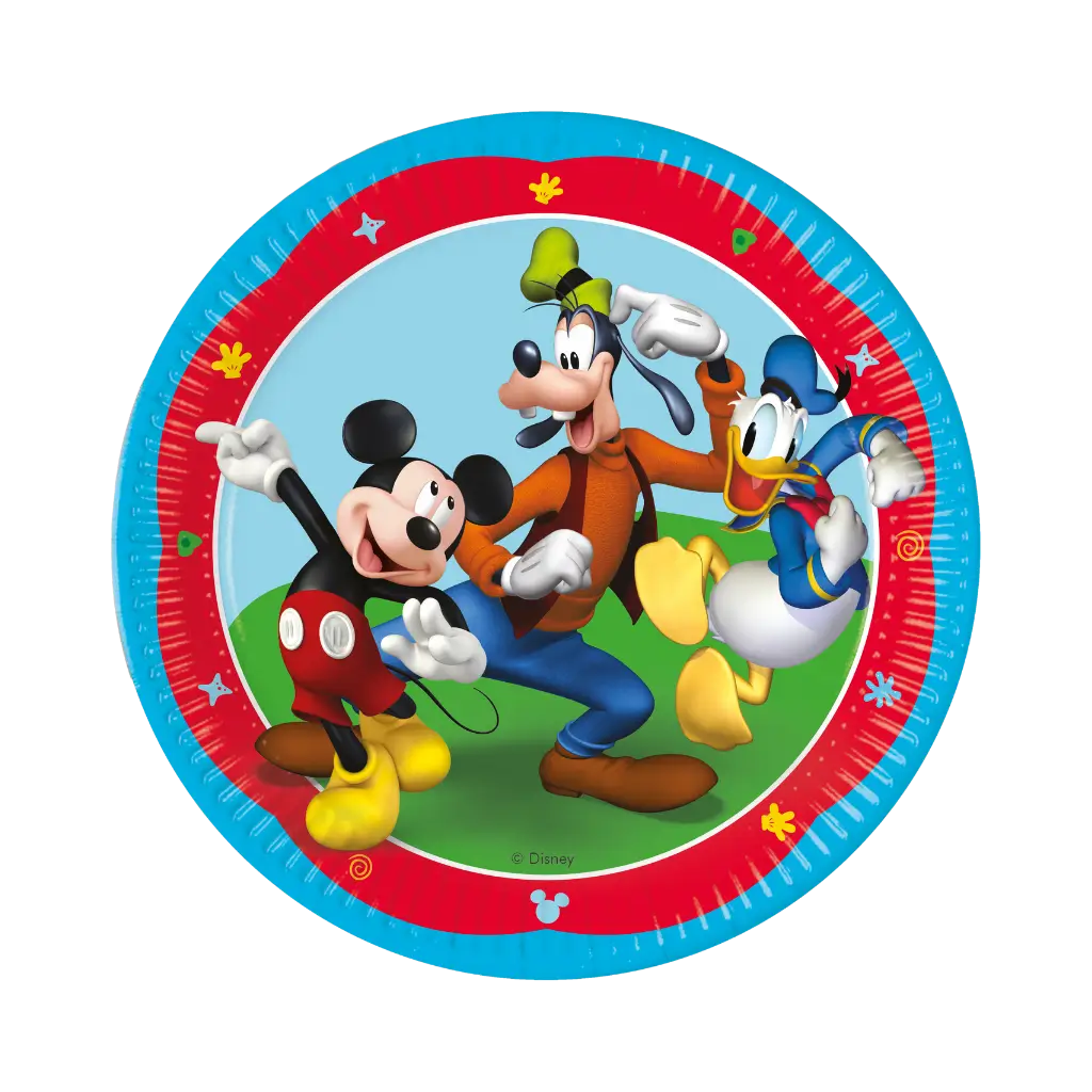 Mickey Mouse paper plate ø23cm - Set of 8