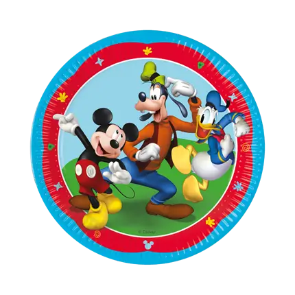 Mickey Mouse paper plate ø23cm - Set of 8