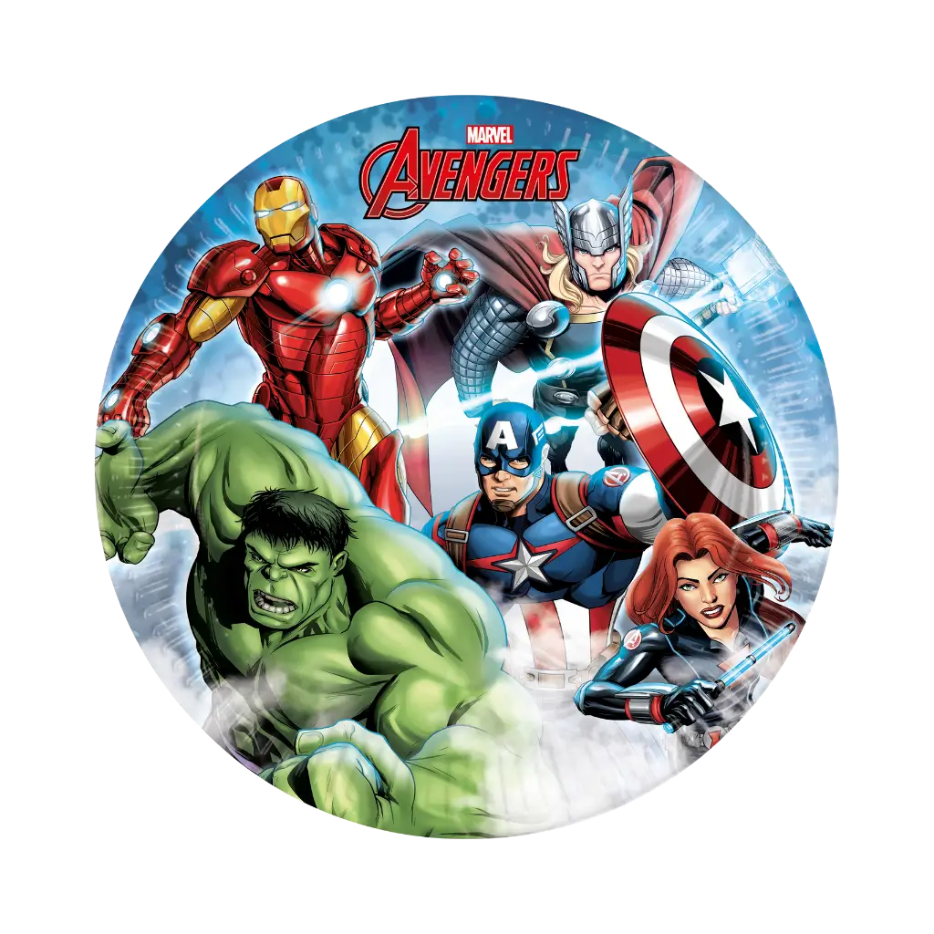 Avengers paper plate ø23cm - Set of 8