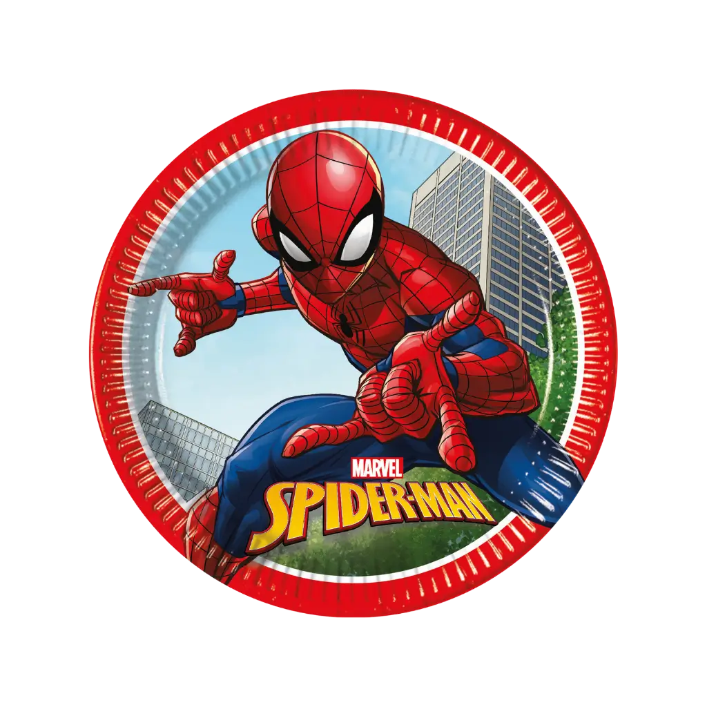 Spiderman paper plate ø23cm - Set of 8