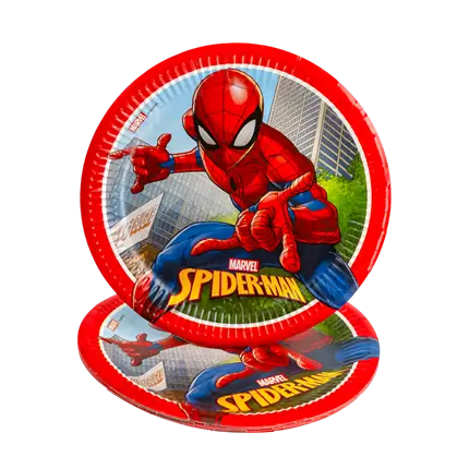 Spiderman paper plate ø23cm - Set of 8