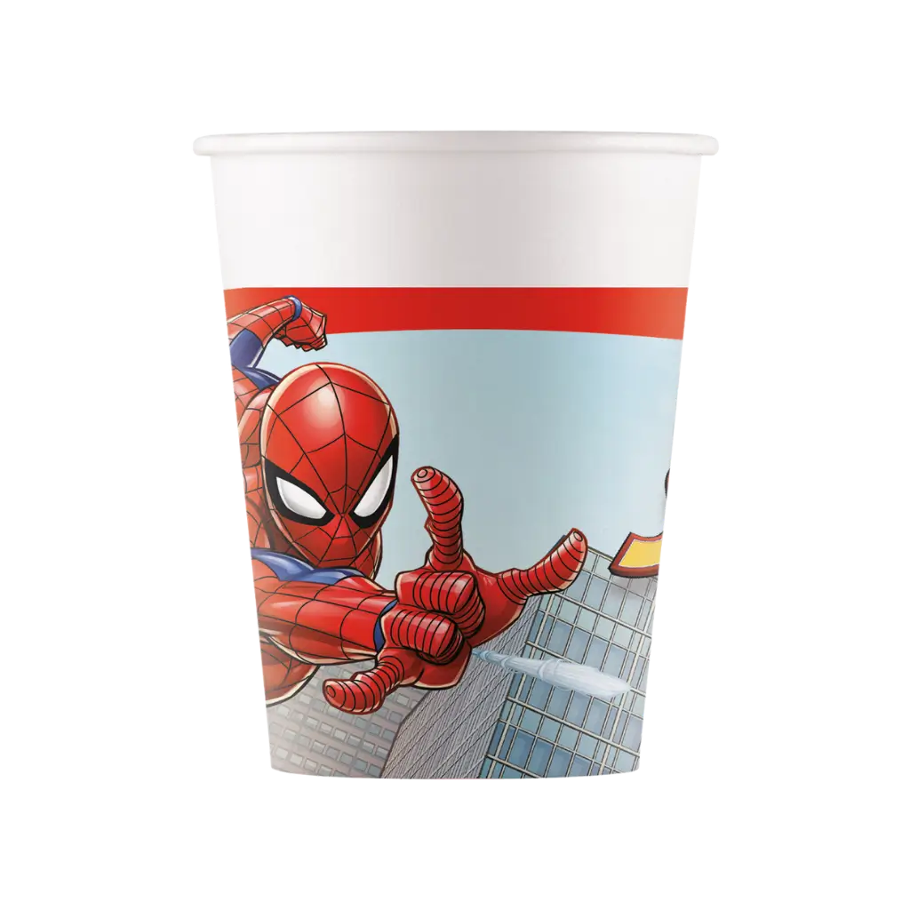 Spiderman paper cup - 25cl - Set of 8